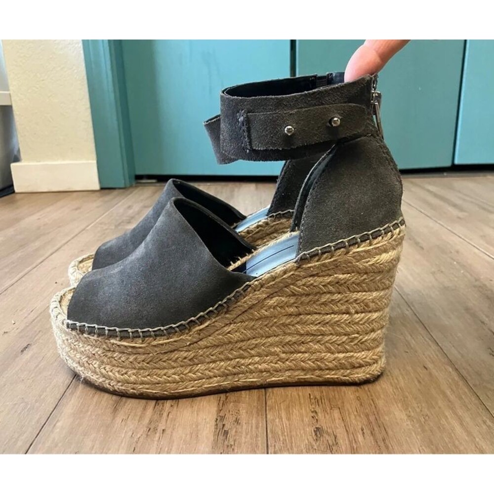 Dolce Vita dark grey suede ankle strap platform women’s heels. Size 7